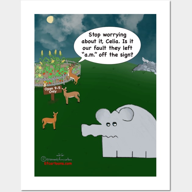 Deer Antics Wall Art by Enormously Funny Cartoons